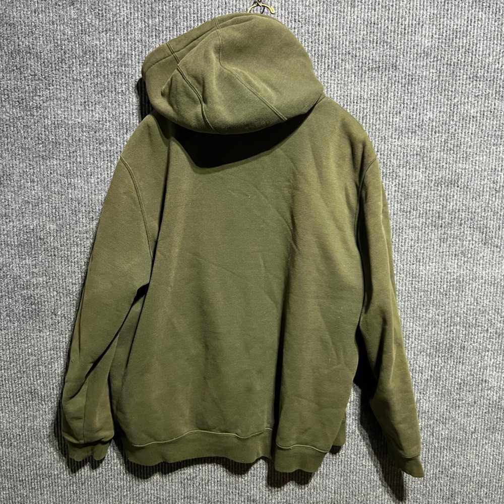 Carhartt Full Zip Hoodie Mens XL Green Quilted Lined Workwear Utility Jacket - Picture 10 of 11
